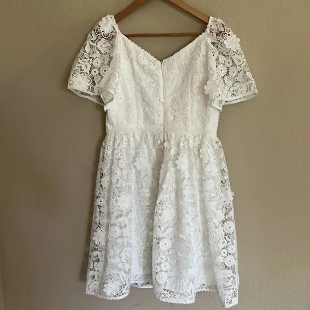 NWT French Connection Celilla Cabello Floral Lace Dress Size 8